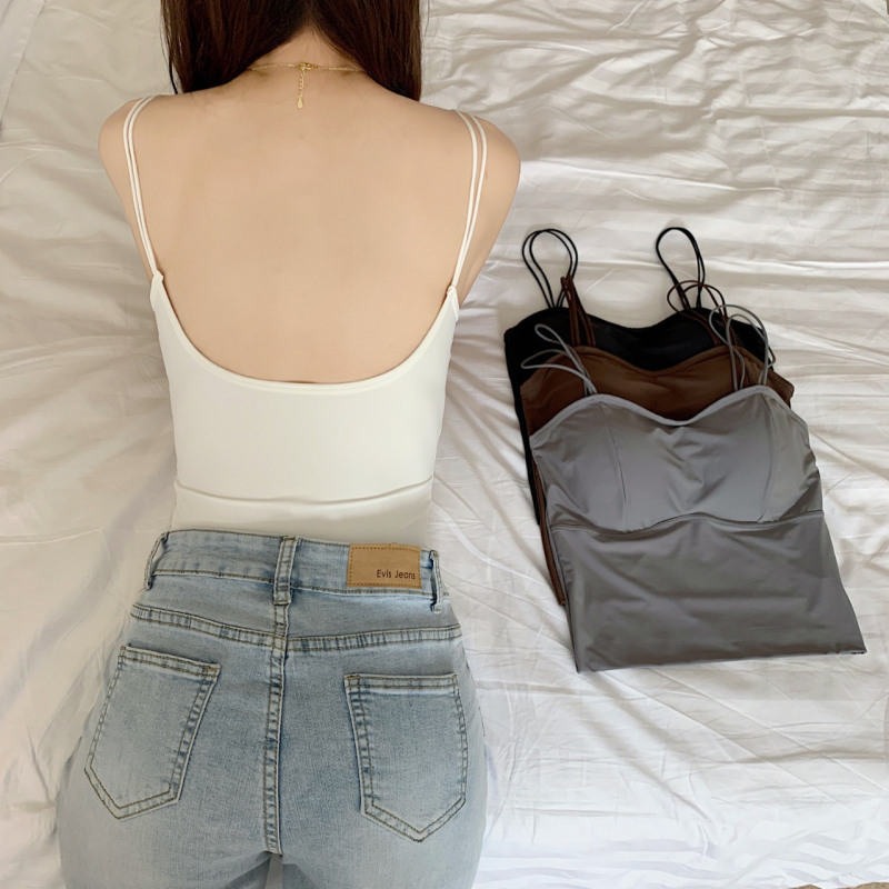 Camisola od ice silk s bešivnim leđima, s umetkom za grudi, duljina struka, za vanjsku ili unutarnju nosnju