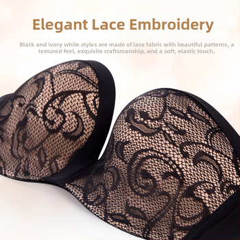 Liemenėlė be petnešėlių, neslystanti, push-up, bandeau stiliaus, vienos dalies