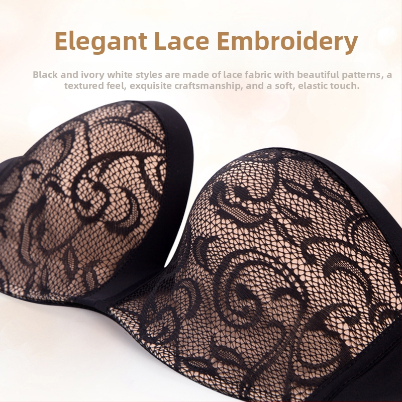 Krūšturis bez plecu siksnām, pretslīdēšana, push-up, bandeau stila, viengabala