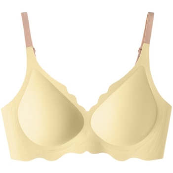 Varrás nélküli, drót nélküli melltartó zselés csíkkal, légáteresztő, 3/4 kosár, három soros kapocs