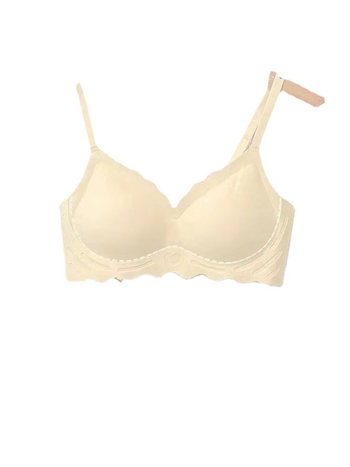 Sima varrás nélküli egyszemes nylon melltartó, 3/4 kosár, felső támasz, könnyű push-up, alkalmas kis mellre, drót nélküli