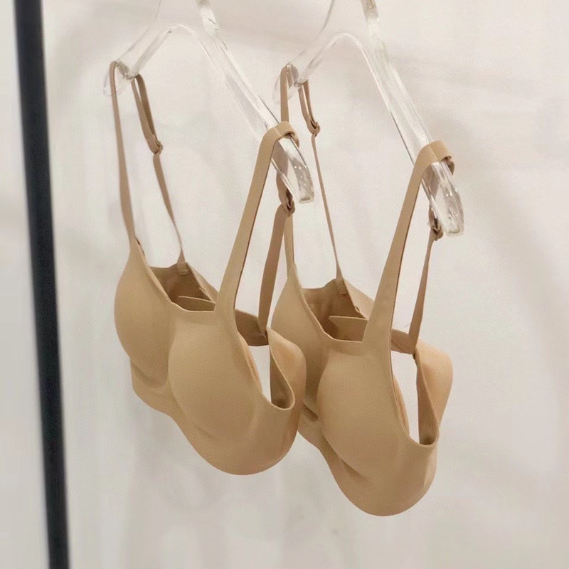 METWO latex grudnjak s četvrtastim izrezom, francuskog stila, bez žica, bez šavova, ultra tanak push-up, podesiva