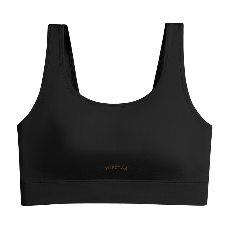 Bezšivna camisola bandeau od ledenog Silk-a, bežični push-up, fiksne košarice, puni košarice