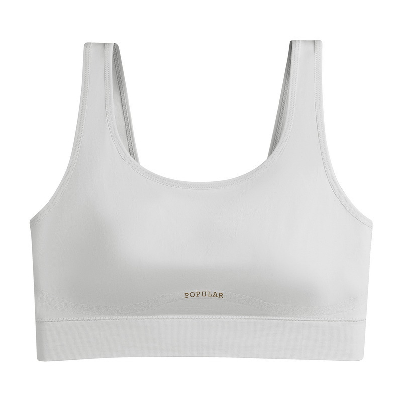 Bezšivna camisola bandeau od ledenog Silk-a, bežični push-up, fiksne košarice, puni košarice