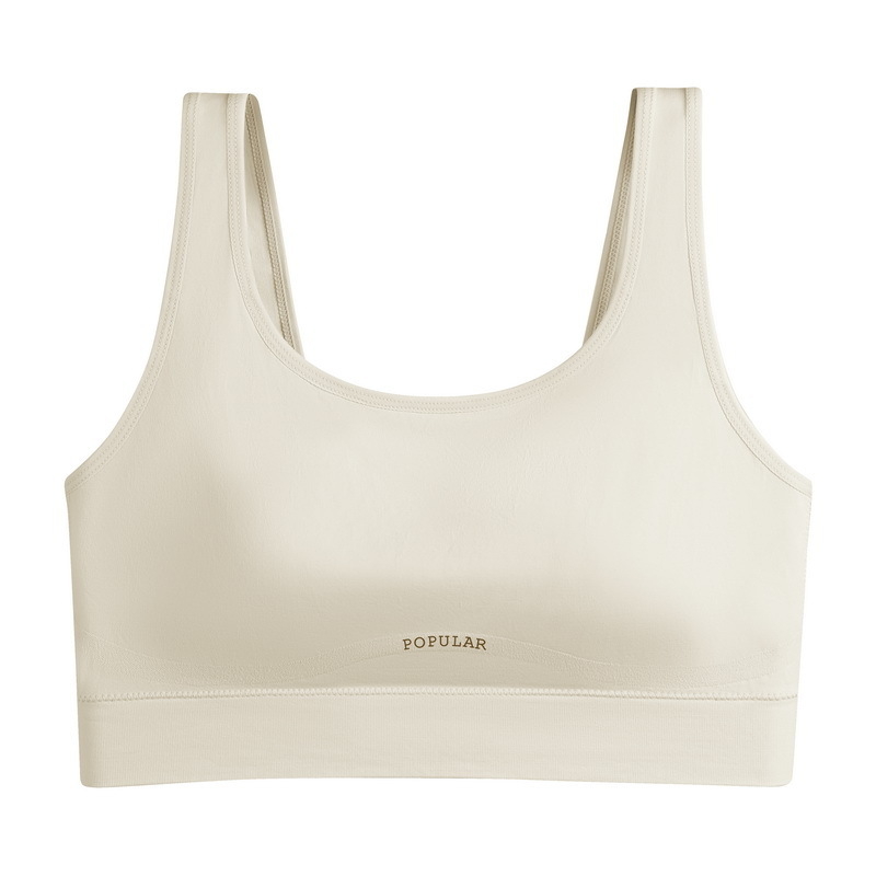 Bezšivna camisola bandeau od ledenog Silk-a, bežični push-up, fiksne košarice, puni košarice