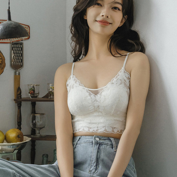 Mežģīņu bezvadu krūšturis ar 3/4 kausiem, plāns veidojošs kauss, noņemamās dubultās lencītes, vestes stils