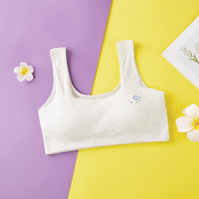 Tüdrukutele mõeldud rinnahoidja, 95% puuvill, kahe rihmaga, bränd Ahn Bear, sobiv keskkooli ealistele tüdrukutele (üle 8 aasta, üle 140 cm)