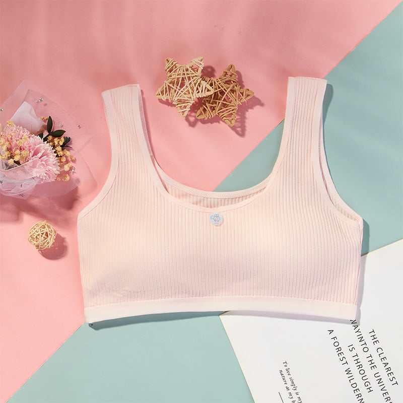 Tüdrukutele mõeldud rinnahoidja, 95% puuvill, kahe rihmaga, bränd Ahn Bear, sobiv keskkooli ealistele tüdrukutele (üle 8 aasta, üle 140 cm)