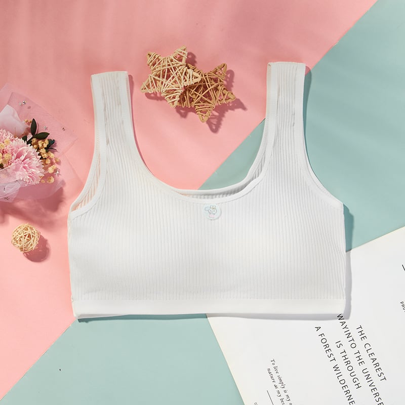 Tüdrukutele mõeldud rinnahoidja, 95% puuvill, kahe rihmaga, bränd Ahn Bear, sobiv keskkooli ealistele tüdrukutele (üle 8 aasta, üle 140 cm)