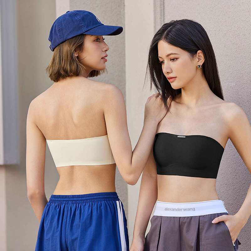 Be siūlų viengabės liemenėlės su 3/4 puodeliais, nailonas, nuimamos dvigubos petnešėlės, kvėpuojanti, skalbimas mašinoje