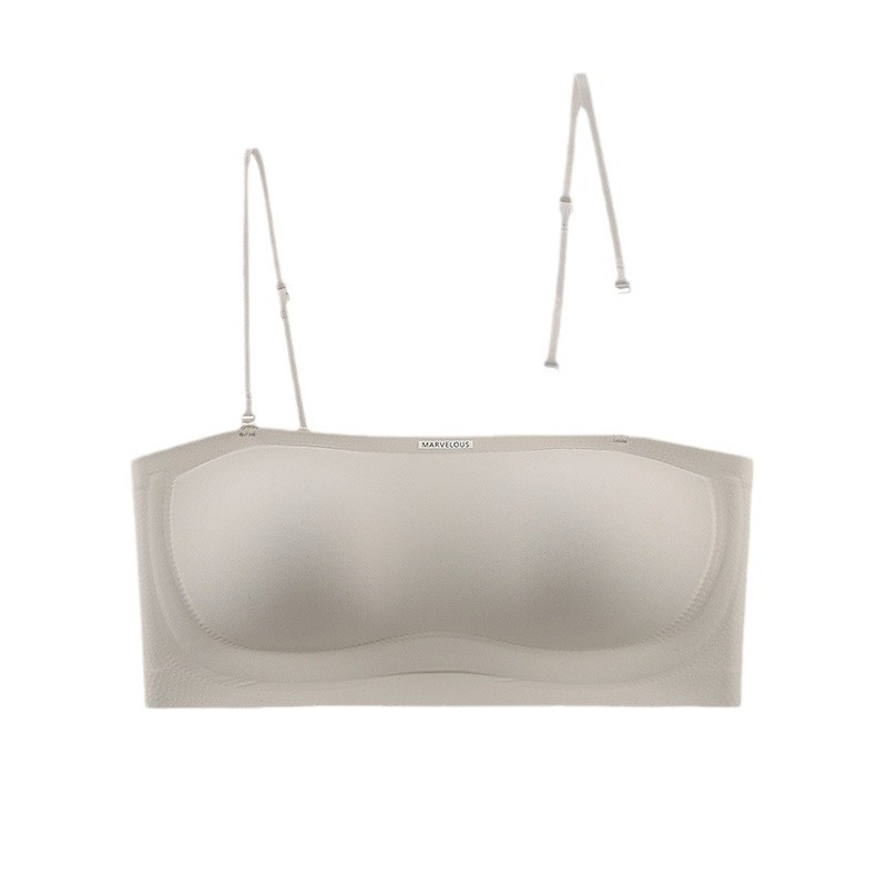 Be siūlų viengabės liemenėlės su 3/4 puodeliais, nailonas, nuimamos dvigubos petnešėlės, kvėpuojanti, skalbimas mašinoje