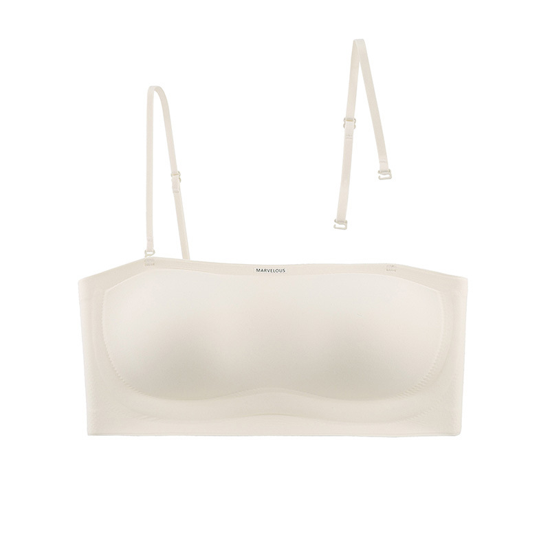 Be siūlų viengabės liemenėlės su 3/4 puodeliais, nailonas, nuimamos dvigubos petnešėlės, kvėpuojanti, skalbimas mašinoje