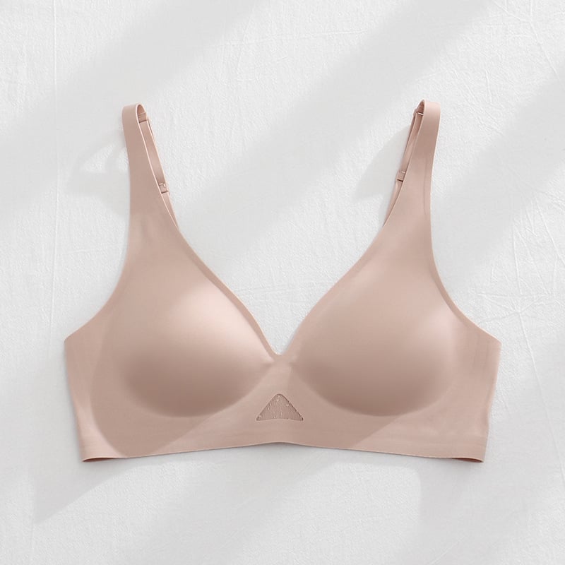 Безжичен латексов сутиен с дантела и латексни чаши, 3D мека опора, регулируеми презрамки, пълна чашка