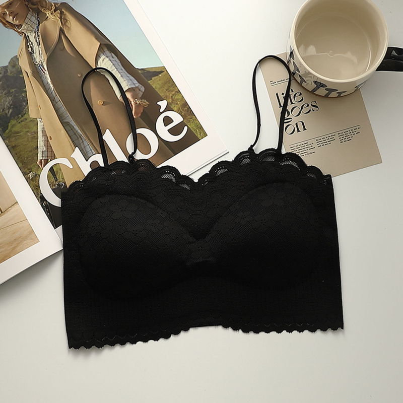 Сутиен без шев за гръб, Nylon основа и подплата, чашка 3/4, форма на чашката: горе тънко, долу дебело, фиксирани двойни презрамки, стил Tube Top, без следи и удобен