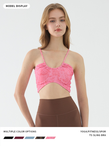 AAKVT Ενιαίο αθλητικό τοπ με λεπτές τιράντες, ενσωματωμένες επενδύσεις, ύφασμα νάιλον ελαστικό (80% νάιλον, 20% σπάντεξ), απορροφά την υγρασία, διαπνέον, γρήγορο στέγνωμα, στυλ σωληνωτό τοπ