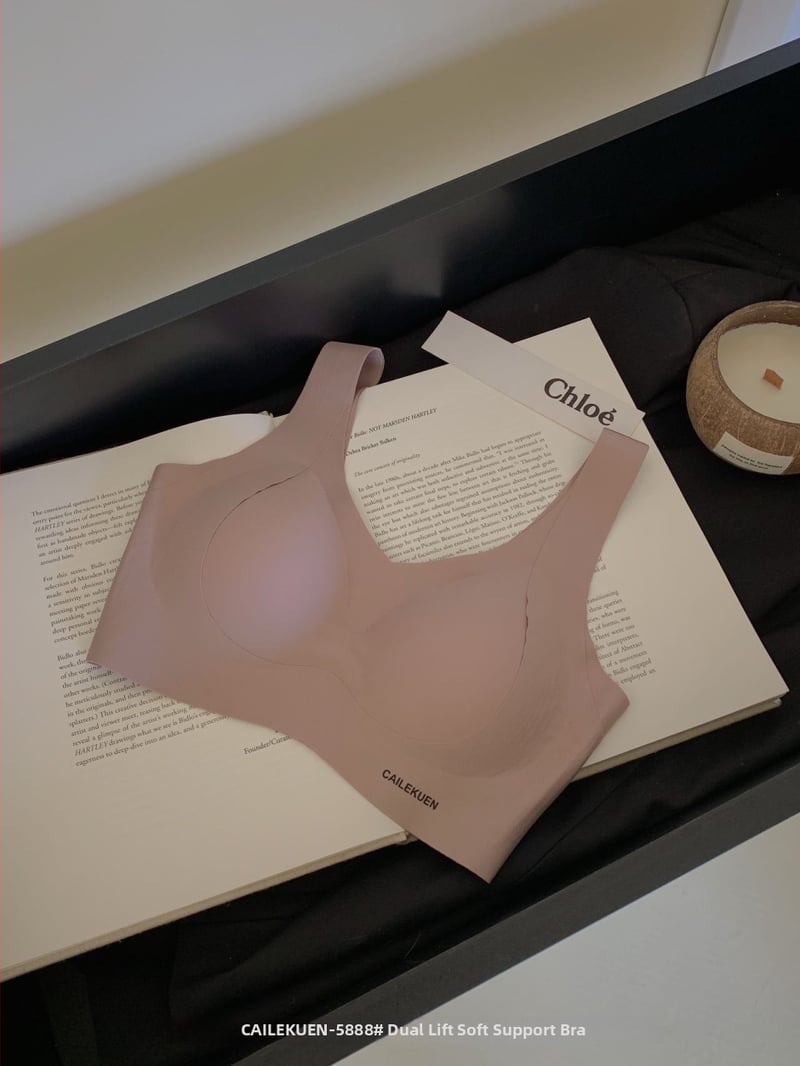 Сутиен с повдигащ ефект, дишаща и мека поддръжка, фиксирани двойни презрамки, чашки 3/4 от пяна, найлонова материя