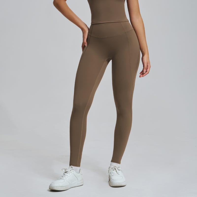 Σετ fitness yoga γυναικών χωρίς ραφές — τοπ χωρίς μανίκια με παντελόνι, νάιλον/σπαντέξ 78/22, κάτω μέρος: κολάν, φθινόπωρο 2025