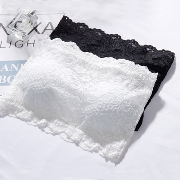 Dantelni bezrameni bralette, bijela, blag push-up i učinak glađenja leđa