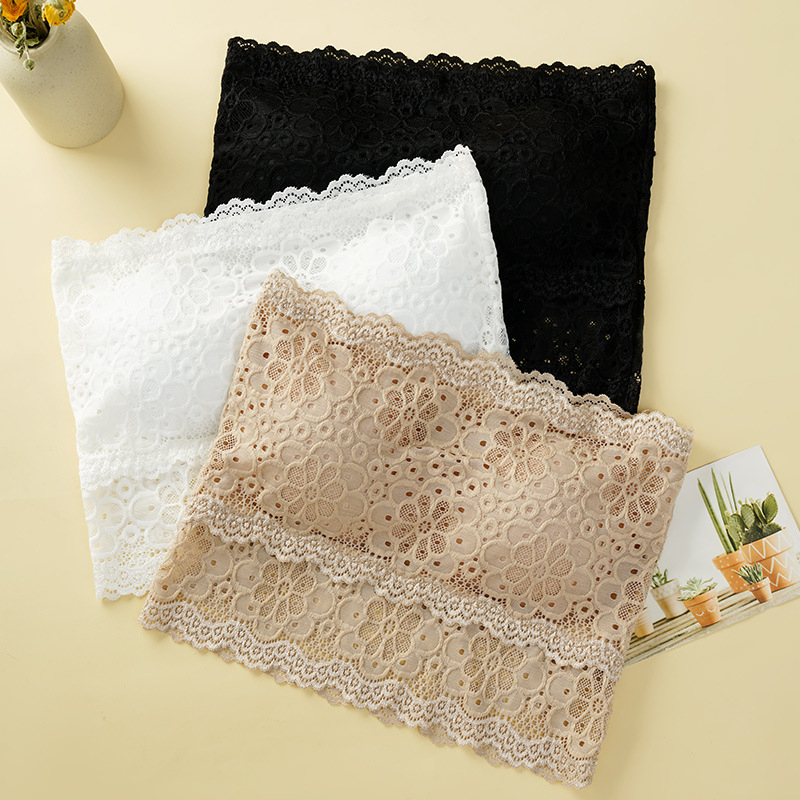 Dantelni bezrameni bralette, bijela, blag push-up i učinak glađenja leđa