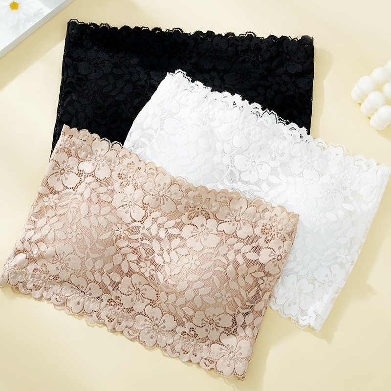 Dantelni bezrameni bralette, bijela, blag push-up i učinak glađenja leđa