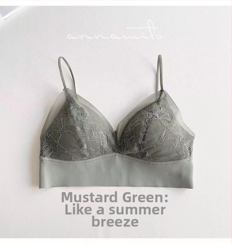 Mežģīņu tīkla krūšturis, bezvadu, bezšuvju dizains, 3/4 kauss, ultraplāns formējošs kauss, fiksētās dubultās siksnas