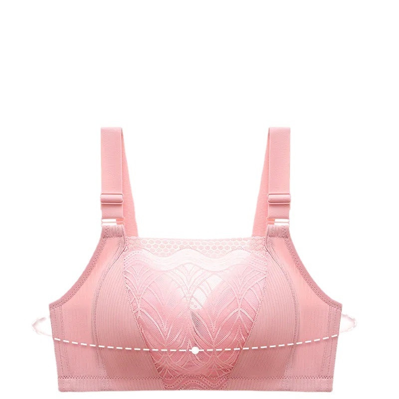 Be petnešėlių liemenėlė be vielos, nėriniai, push-up, 3/4 puodeliai, ploni formuoti putų puodeliai, kvėpuojanti medvilnės įdaila, fiksuoti dvigubi petnešos