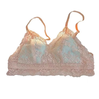 Bezvadu krūšturis ar 3/4 kausiem, plānas veidotas kauss, mežģīņu izšūšana, neilona audums