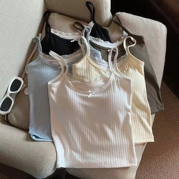 Najlon top s čipkom i ugrađenom jastučiću za prsa – dužina do struka, 3/4 košarica, prozračan, seksi vest stil