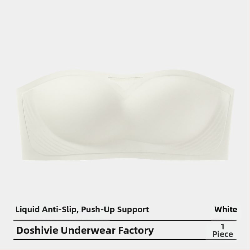 Без презрамки бюстгальтер, нехлъзгащ се, невидим, тънки оформени чашки, плат найлон, подплата спандекс