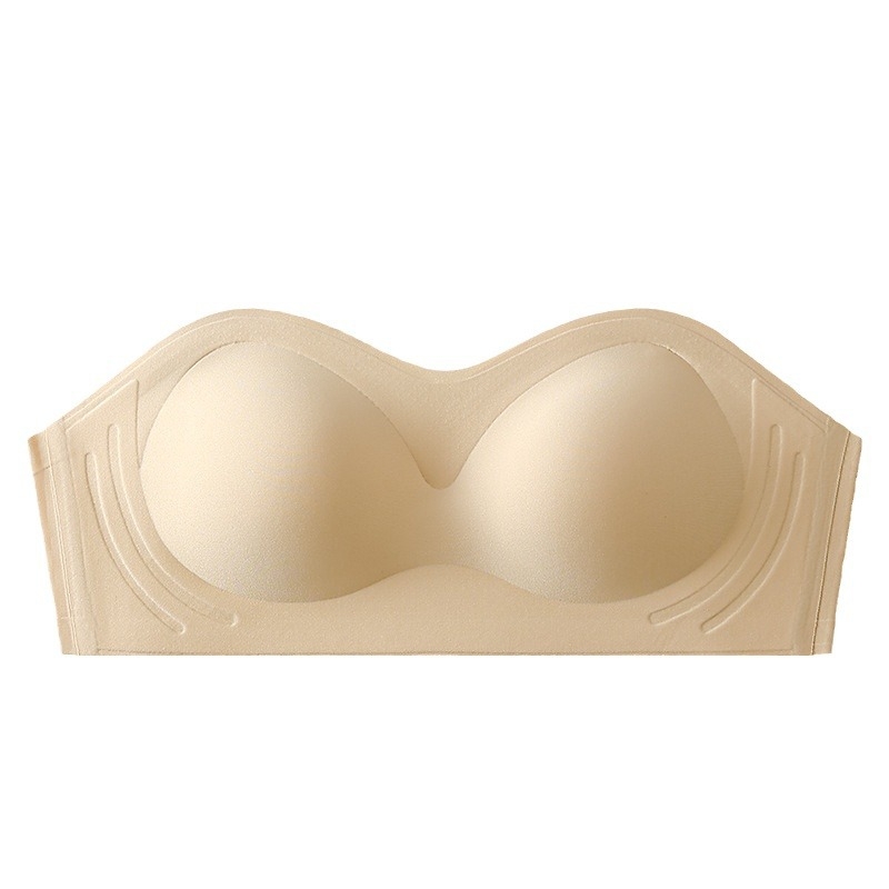 Lijep strapless grudnjak u stilu tube-top, anti-klizanje, push-up, 3/4 košarica, najlon