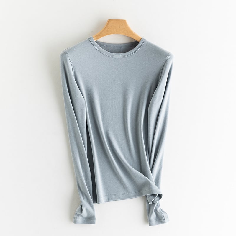 Ženski pulover s poluvisokim ovratnikom, dugi rukavi, kašmirsko-pamukova smjesa s regeneriranom celulozom i bisernim prahom, jesen 2024