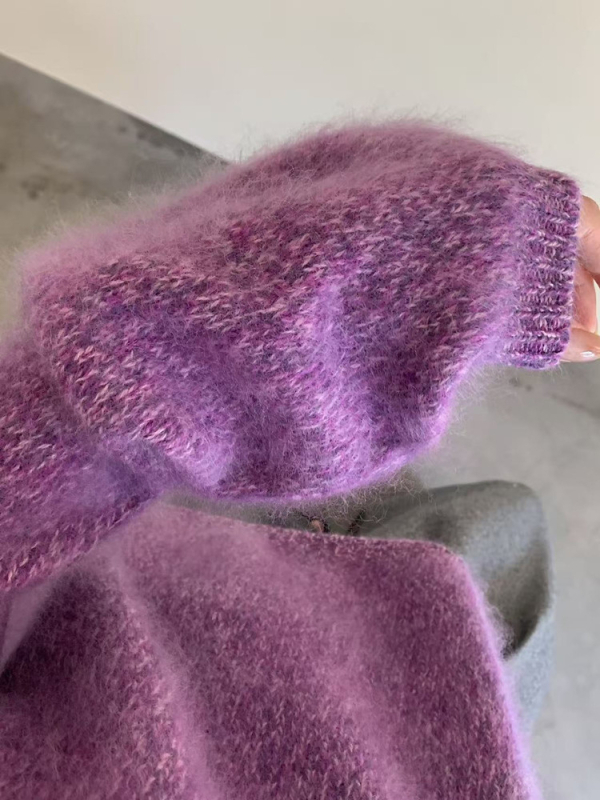 Ženski debeli pulover od vune s kašmirom, široki kroj, okrugli izrez, dugi rukavi, zimski stil 2025