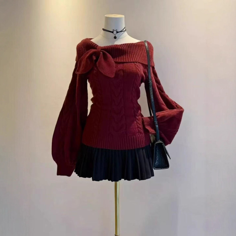 Ženski debeli pleteni pulover s okruglim izrezom, slobodan kroj, dugi rukavi, jesensko-zimski stil inspiriran korejskim ležernim stilom
