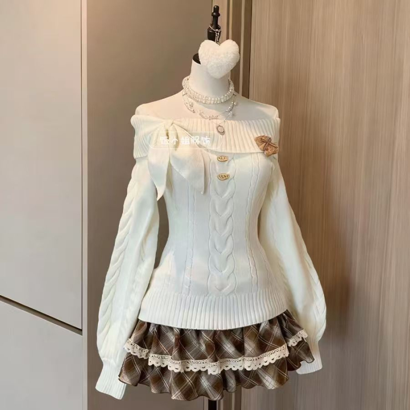 Ženski debeli pleteni pulover s okruglim izrezom, slobodan kroj, dugi rukavi, jesensko-zimski stil inspiriran korejskim ležernim stilom