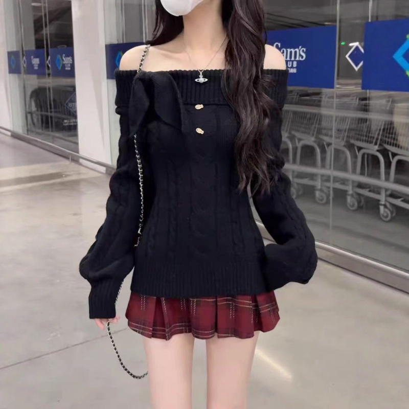 Ženski debeli pleteni pulover s okruglim izrezom, slobodan kroj, dugi rukavi, jesensko-zimski stil inspiriran korejskim ležernim stilom