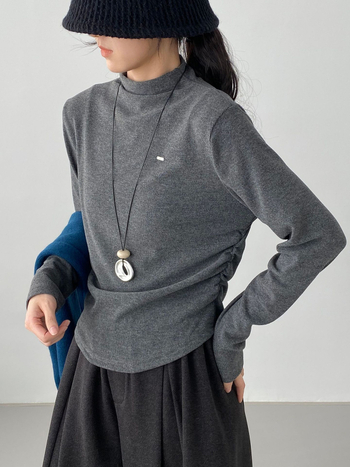 Then Mousse Cashmere Hoodie pulover s polu-visokim ovratnikom, Slim fit, duljina 50–65 cm