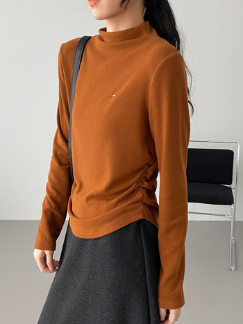 Then Mousse Cashmere Hoodie pulover s polu-visokim ovratnikom, Slim fit, duljina 50–65 cm