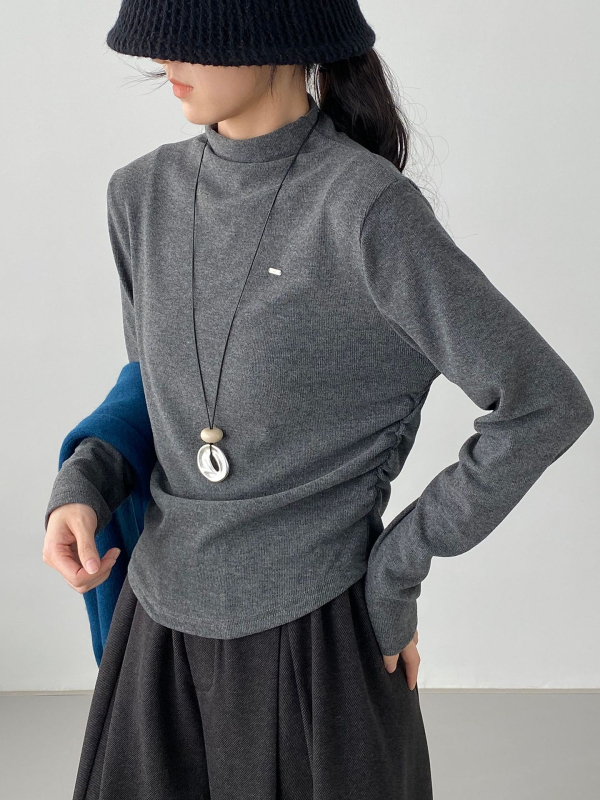 Then Mousse Cashmere Hoodie pulover s polu-visokim ovratnikom, Slim fit, duljina 50–65 cm