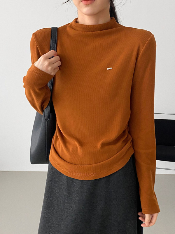 Then Mousse Cashmere Hoodie pulover s polu-visokim ovratnikom, Slim fit, duljina 50–65 cm