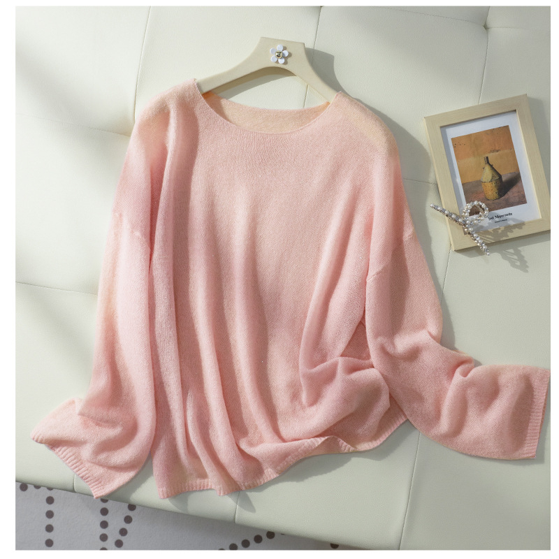 Ženski džemper od Mulberry Silk Cashmere, dekolte na jedno rame, dugi rukavi, redoviti kroj