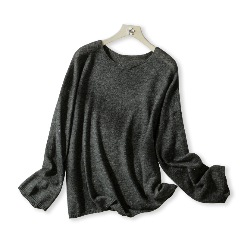 Ženski džemper od Mulberry Silk Cashmere, dekolte na jedno rame, dugi rukavi, redoviti kroj