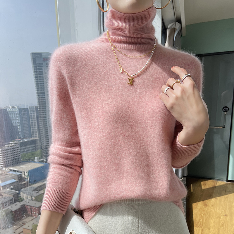 Пуловер с качулка от кашмир и вълна, свободна кройка, средно дълъг, дебел, смес от кашмир 30–50% и вълна 50–70%