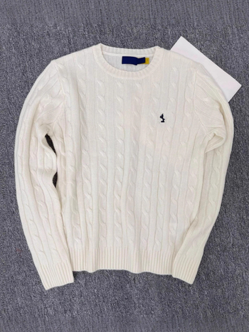 Pulover damă din lână-cashmire cu broderie, guler rotund, croială slim, mâneci lungi, tricot torsionat, iarnă 2025