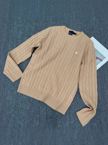 Pulover damă din lână-cashmire cu broderie, guler rotund, croială slim, mâneci lungi, tricot torsionat, iarnă 2025