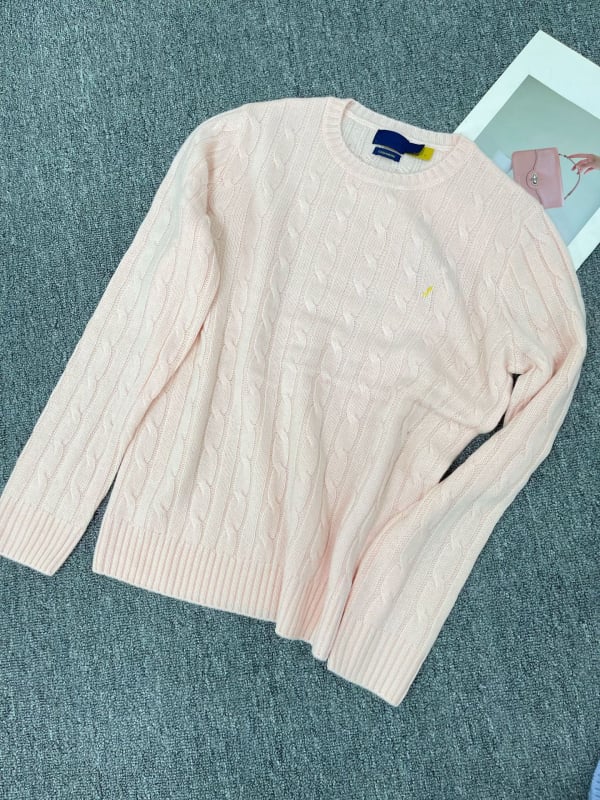 Pulover damă din lână-cashmire cu broderie, guler rotund, croială slim, mâneci lungi, tricot torsionat, iarnă 2025