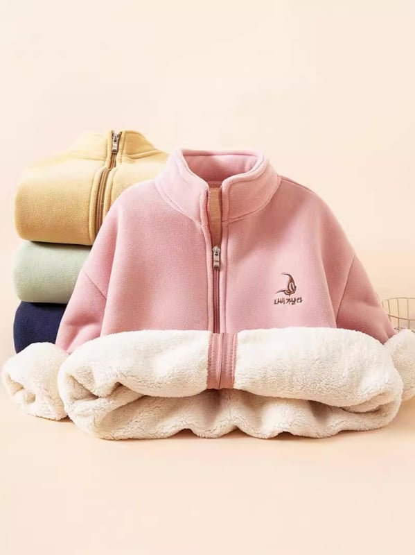 Unisex dječja zimska jakna s orijentalnim velvet sherpa i prednjim zatvaračem, za uzrast 3-8 godina