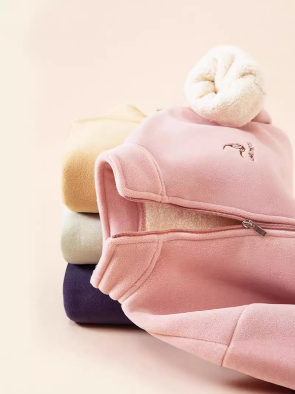 Unisex dječja zimska jakna s orijentalnim velvet sherpa i prednjim zatvaračem, za uzrast 3-8 godina