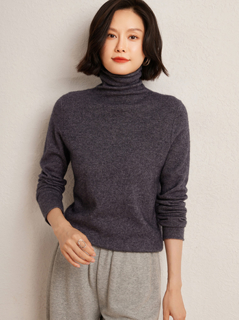 Lukasa pulover tricotat cu glugă din cașmir-amestec, croială lejeră, mâneci lungi