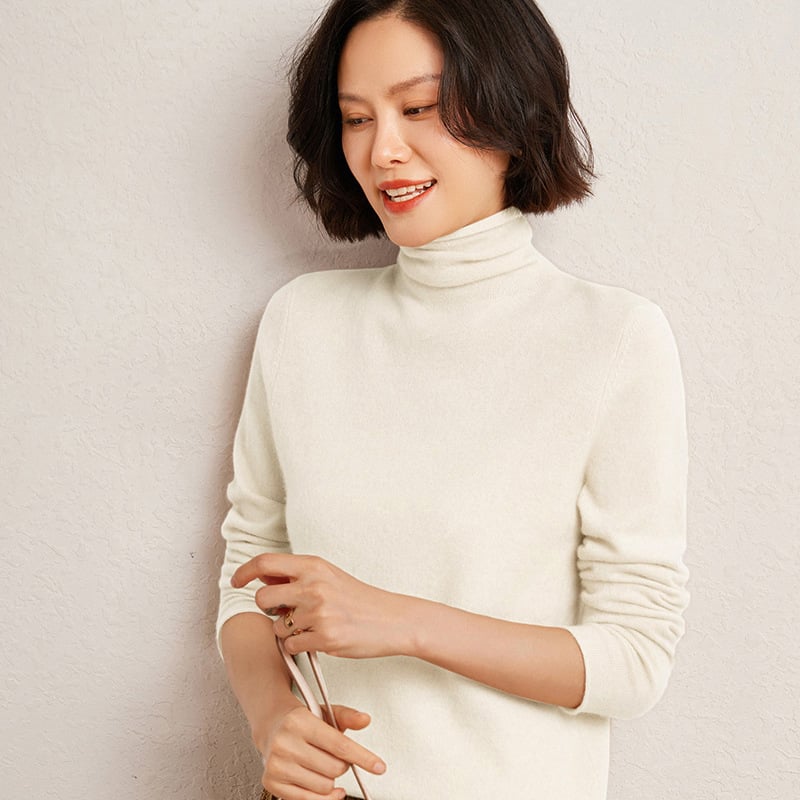 Lukasa pulover tricotat cu glugă din cașmir-amestec, croială lejeră, mâneci lungi