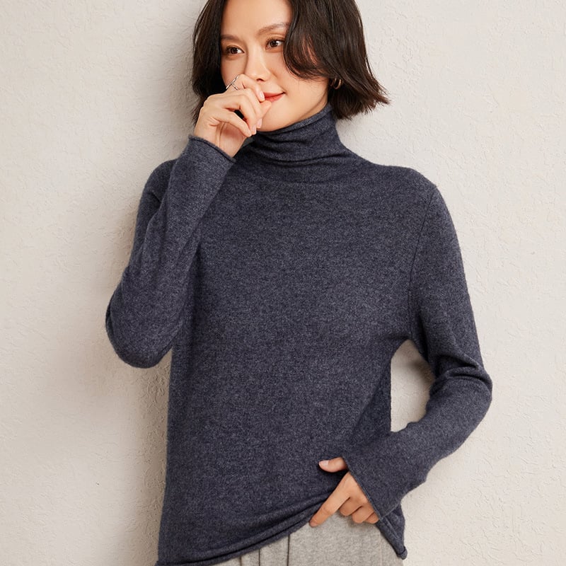 Lukasa pulover tricotat cu glugă din cașmir-amestec, croială lejeră, mâneci lungi